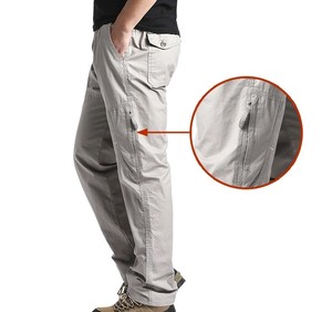 กางเกงคาร์โก้ผ้าฝ้ายคุณภาพสูงสำหรับผู้ชาย กางเกงลำลองหลายกระเป๋า กางเกงยุทธวิธี สำหรับฤดูใบไม้ผลิ ฤดูใบไม้ร่วง กิจกรรมกลางแจ้ง ตั้งแคมป์ เดินป่า และทำงาน - Product Image 2