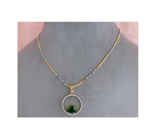 Conjunto de Collar y Pendientes con Piedras de Circonita Cúbica, Estilo Glamuroso y Elegante, Acabado en Oro y Plata, para Mujer, para Fiestas - Product Image 2