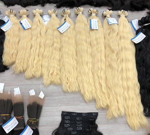 Gran Venta, Precio de Fábrica, Gran Stock, Extensiones de Cabello Rubio, Proveedores de Paquetes de Cabello Humano Virgen Vietnamita Teñido en Color 613 - Product Image 3