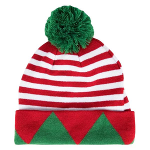 Gorro de punto de ganchillo con logotipo personalizado Unisex invierno Santa Navidad Elf gorro de punto de Navidad para fiesta festiva - Product Image 4