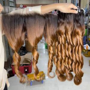 ผมแท้เวียดนาม 100% แบบเป็นมัด พร้อมผมด้านหน้าสำหรับทำวิกผมสำหรับผู้หญิงผิวสี - Product Image 3