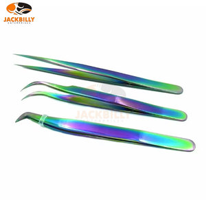 แหนบต่อขนตากึ่งโค้งแบบกำหนดเองฉลากส่วนตัวที่ทำจากสเตนเลสสตีลทดสอบด้วยมือพร้อมการจัดส่งที่รวดเร็ว - Product Image 6