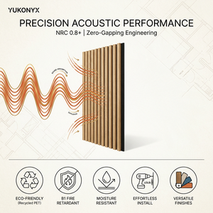 Panel Acústico Decorativo de Madera para Pared y Techo, con Revestimiento de Fieltro PET, Insonorización de 60dB, Clase B1, Resistente al Fuego, para Uso en Hoteles y <span class=keywords><strong>Apartamentos</strong></span> - Product Image 5