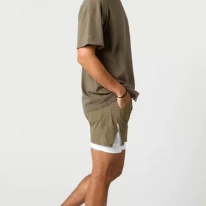 Men's Willow Training gym Shorts Smoother and Softer 80% <b>Nylon</b> 20% Elastane Breathable Lined Compression with Front <b>Slip</b> Pockets - Product Image 2
