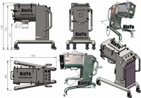 Hoge Efficiëntie 40L RVS Cosmetica Laboratoriummenger met Motor, Tandwielkast en Lager voor het Mengen van Groente/Fruitdranken en Droge Poeders