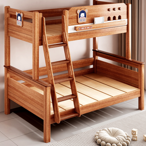 Mahogany <b>Bunk</b> <b>Bed</b> <b>Solid</b> <b>Wood</b> Twin Over Full <b>Bunk</b> <b>Bed</b> - Product Image 1