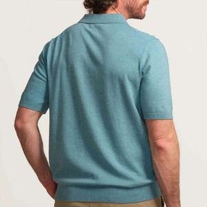 Nueva llegada precio barato bajo MOQ cuarto Zip Polo camisetas de alta calidad logotipo personalizado impreso cuarto Zip Polo camiseta - Product Image 4