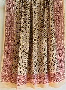 Jaipur Écharpe en coton 100% imprimée à la main Jaipur Écharpe respirante artisanale traditionnelle Boho Chic Écharpe en coton doux faite à la main - Product Image 3