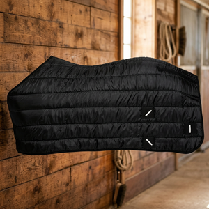 Manta de lujo impermeable para caballos, de malla transpirable, protección contra moscas de verano, manta para montar al aire libre, equipo ecuestre - Product Image 6