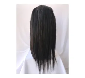 Indian Supplier of Swiss Lace Base Brazilian Silky Straight 22 Inches Cuticle Aligned Full Lace Human Hair Extension Wigs