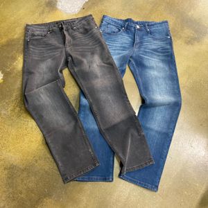 กางเกงยีนส์ขาตรงสำหรับผู้ชาย, กางเกงยีนส์ผ้ายืดบางเฉียบสำหรับฤดูใบไม้ผลิฤดูร้อน - Product Image 1