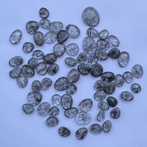 10มม. 20มม. หินควอทซ์ธรรมชาติสีดำหินรูไทล์ฟรีไซส์ตัดดอกกุหลาบโพลีพลอยกึ่งมีค่าได้รับการรับรองการทำเครื่องประดับ - Product Image 3