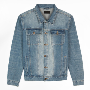 Chaquetas vaqueras para hombre de alta calidad superventas logotipo personalizado impreso con capucha soporte patrón de luz suministro directo de fábrica - Product Image 1