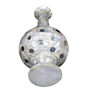 Jarrón de Flores de Mármol Elegante al por Mayor con Incrustaciones de Nácar, Jarrones de Mesa para Decoración del Hogar, Regalos de Navidad de Lujo - Product Image 5