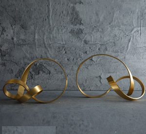 Sculpture en or pour décoration de table Style contemporain fHandmade Mariage Noël Fêtes d'anniversaire et festivals - Product Image 3