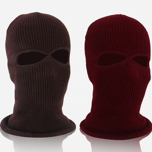Nouveau 2026 Meilleure Qualité Bonnet Balaclava Tricoté à 2 Trous Hiver Cache-cou intégral pour Hommes - Product Image 6