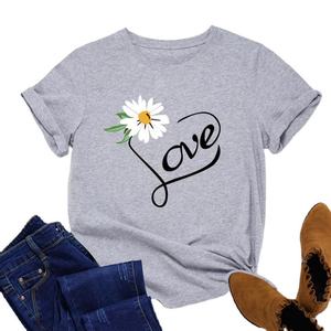 Camisetas de mujer de verano 2025 en algodón de todos los colores hechas con camisetas con patrones personalizados - Product Image 2
