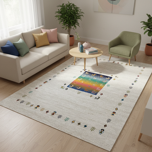 Alfombra Erdenet Mongol 100% Lana Ecológica Hecha a Máquina - Colección Étnica N.° 4 - Product Image 5