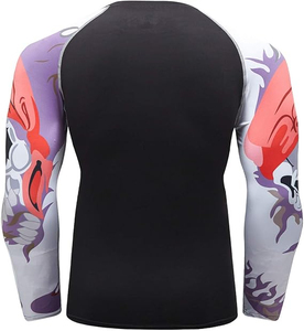 T-shirt de compression athlétique pour homme avec technologie de soutien musculaire, séchage rapide, absorption de la transpiration et tissu confortable à haute élasticité - Product Image 3