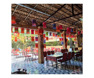 Lanterne suspendue extérieure à LED de qualité supérieure vietnamienne Hoi An lanterne en bambou en soie faite à la main Hoi An lanterne en bambou en soie Offre Spéciale 2025 - Product Image 4