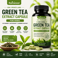 Rainwood OEM – Capsules de thé vert pur aux extraits de plantes, brûleur de graisse, polyphénols organiques chinois pour la minceur