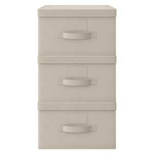 Scatole portaoggetti in 3 pezzi in tessuto Beige 40x50x25 cm organizer pieghevoli contenitori per abiti salvaspazio - Product Image 1