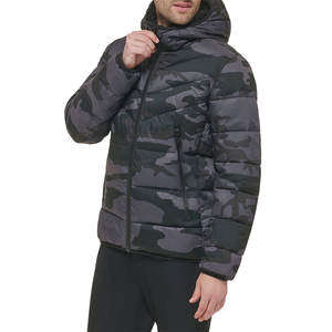 Chaquetas de invierno de alta calidad para hombre, nuevo diseño, soporte acolchado de burbujas, bolsillo de piel, cierre de cremallera, tela de lona de talla grande impresa - Product Image 3