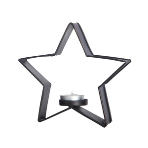 Best Seller Iron Metal Tea <b>Light</b> Holder for Home and Festival Decoration Black Finished <b>Star</b> Shape Tealight Holder - Product Image 1
