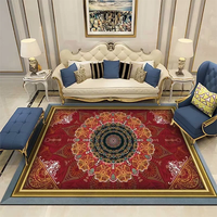 Tapis de sol personnalisé en polaire à grandes fibres, motif floral classique, base antidérapante, pour usage domestique et appartement studio