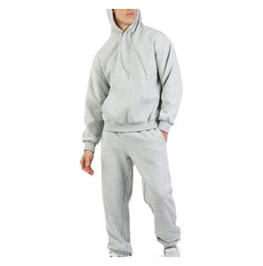 Sweats à capuche de qualité supérieure pour hommes, survêtement en coton polaire avec logo personnalisé brodé pour hommes - Product Image 2