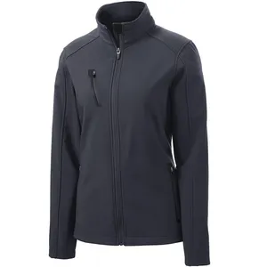 New Softshell Jacket Custom Design Winter Work Wear Women's Windproof Waterproof Lined Zip Up Soft Shell Jacket