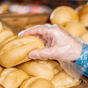 Los guantes de vinilo desechables de 4,3G superventas en azul negro claro para protección general de las manos en la manipulación de alimentos - Product Image 6