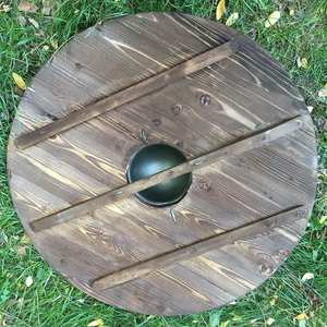 Bouclier de planche rond fait de bouclier de planches. par calvin artisanat - Product Image 2