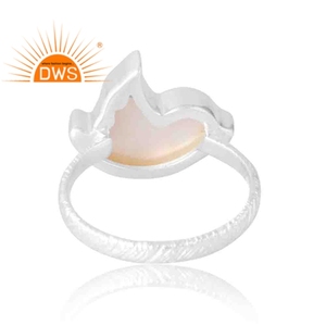 Anillo de piedras preciosas de nácar Natural de Plata de Ley 925, joyería personalizada para mujer, regalo para ella - Product Image 2