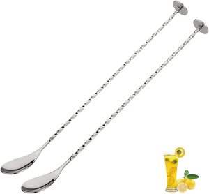 Top Seller Custom Logo Stainless Steel <b>Bar</b> Spoon Long Handle Water <b>Drop</b> Mocktail Cocktail Mixing Stirrer Premium Metal <b>Bar</b> Tools - Product Image 1