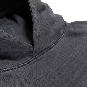 Best Supplier Wholesale Cotton Blended Acid <b>Wash</b> Oversized Hoodie Men Solid Color Plain Hot <b>Sale</b> Streetwear Custom basics Hoodie - Product Image 5