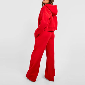 2025 Premium Quality Women's Cotton Hooded Tracksuit Regular <b>Fit</b> Long Sleeve Casual <b>Jogger</b> Wear Tracksuit - Product Image 5