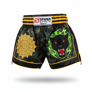 Pantalones Cortos de Muay Thai y Kickboxing para Hombre con Logotipo Personalizado, 100% Poliéster, Ligeros, Transpirables y de Secado Rápido para Entrenamiento de MMA, Boxeo y Gimnasio - Product Image 4