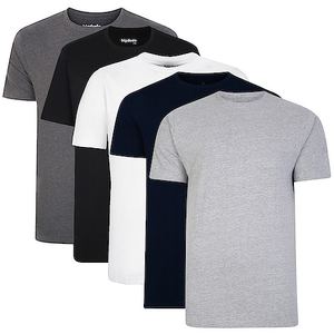 T-shirt classique surdimensionné à col rond pour homme, confortable et élégant, manches courtes respirantes de 300 g/m² avec logo à col rond imprimé - Product Image 4