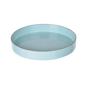 Bandeja de hierro para servir té y café con asas de metal Bandeja para servir postres de color azul de calidad superior al mejor precio - Product Image 6