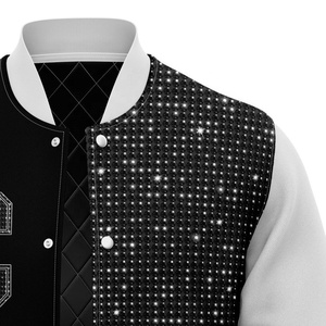 Chaqueta de cuerpo de lana de alta calidad de primavera revestida al por mayor chaqueta Varsity Letterman de béisbol personalizada con bordado de chenilla para hombre - Product Image 5