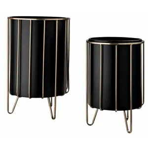 Jardinières d'intérieur et d'extérieur du milieu du siècle avec support Support moderne pour pots de fleurs Support pour plantes en métal au prix de gros Support pour plantes en métal - Product Image 5