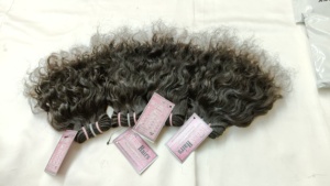 Cheveux indiens non traités bruts bouclés avec cuticules alignées Vendeur de la meilleure qualité de Chennai Natural Wave Style - Product Image 3