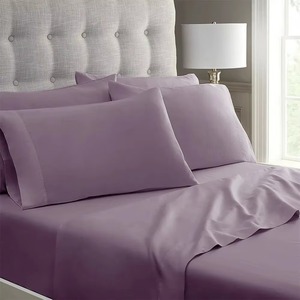 Vente en gros de draps housse 100% coton Ensemble de literie tricoté taille personnalisée 400TC Motif solide Grade a pour la maison et l'hôtel - Product Image 3