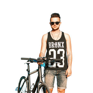 Ropa Hombre Débardeur côtelé à col cuillère coupe ajustée personnalisé en gros Vêtements de sport Débardeur en coton blanc pour hommes - Product Image 5