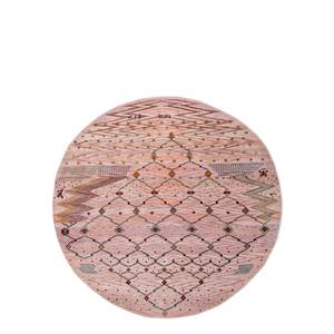 Alfombra de Lana y Seda de Bambú Anudada a Mano con Diseño Geométrico Rosa y Morado Freedom Manchaha para Sala de Estar, Pasillo, Modelo Les-2394 - Product Image 2