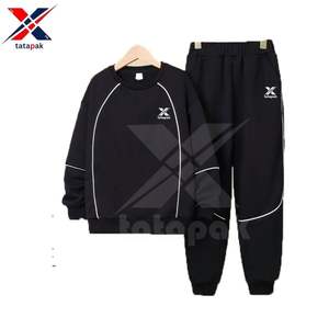 100% conjuntos de sudadera y sudadera de punto de lana de algodón para hombres sudaderas con capucha impresas transpirables a granel al por mayor para el logotipo frontal de invierno - Product Image 5