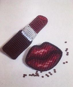 Porte-clés perlé à la main pour femmes, breloque de sac perlée brodée de qualité supérieure, porte-clés perlé à la main, breloque de sac perlée brodée - Product Image 5