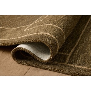 Alfombra de lana de oliva con mechones a mano, moderna, minimalista, para mascotas, Picnic, Neutral, sala de estar, dormitorio, suelo decorativo contemporáneo - Product Image 5
