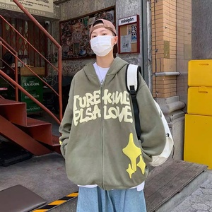 เสื้อฮู้ดผ้าฝ้ายปักลายแบบกำหนดเอง,เสื้อฮู้ดพิมพ์ลายพองขนาดใหญ่พิเศษซักด้วยกรดน้ำหนักเบา - Product Image 5